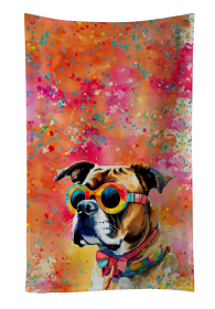Boxer Hippie Dawg Kitchen Towel (Color: 194030852910)