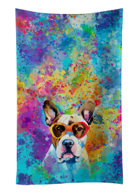 Boxer Hippie Dawg Kitchen Towel (Color: 194030852927)