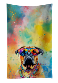 Bullmastiff Hippie Dawg Kitchen Towel (Color: 194030852958)