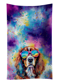 Cavalier Spaniel Hippie Dawg Kitchen Towel (Color: 194030853016)