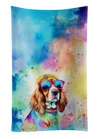Cavalier Spaniel Hippie Dawg Kitchen Towel (Color: 194030853023)