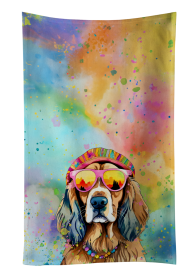 Cocker Spaniel Hippie Dawg Kitchen Towel (Color: 194030853108)