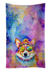 Corgi Hippie Dawg Kitchen Towel (Color: 194030853153)