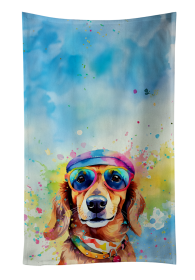 Dachshund Hippie Dawg Kitchen Towel (Color: 194030853160)