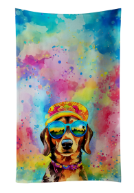 Dachshund Hippie Dawg Kitchen Towel (Color: 194030853177)