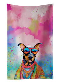 Doberman Pinscher Hippie Dawg Kitchen Towel (Color: 194030853207)