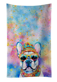 French Bulldog Hippie Dawg Kitchen Towel (Color: 194030853238)