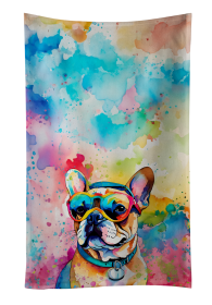 French Bulldog Hippie Dawg Kitchen Towel (Color: 194030853245)