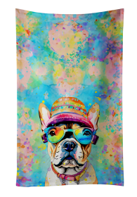 French Bulldog Hippie Dawg Kitchen Towel (Color: 194030853269)