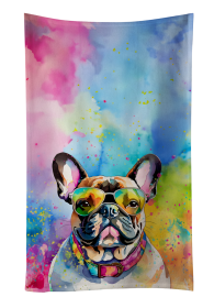 French Bulldog Hippie Dawg Kitchen Towel (Color: 194030853276)