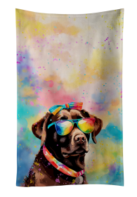 Chocolate Labrador Hippie Dawg Kitchen Towel (Color: 194030853429)