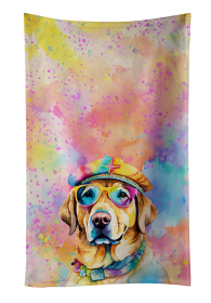 Yellow Labrador Hippie Dawg Kitchen Towel (Color: 194030853467)