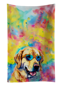 Yellow Labrador Hippie Dawg Kitchen Towel (Color: 194030853474)