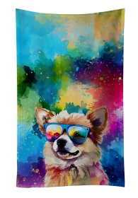 Pomeranian Hippie Dawg Kitchen Towel (Color: 194030853559)