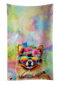 Pomeranian Hippie Dawg Kitchen Towel (Color: 194030853566)