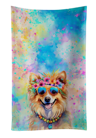 Pomeranian Hippie Dawg Kitchen Towel (Color: 194030853573)