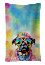 Pug Hippie Dawg Kitchen Towel (Color: 194030853627)
