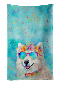 Samoyed Hippie Dawg Kitchen Towel (Color: 194030853665)