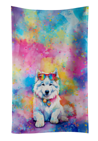 Samoyed Hippie Dawg Kitchen Towel (Color: 194030853696)