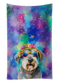 Schnauzer Hippie Dawg Kitchen Towel (Color: 194030853702)