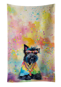 Scottish Terrier Hippie Dawg Kitchen Towel (Color: 194030853771)