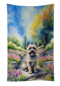 Cairn Terrier Spring Path Kitchen Towel (Color: 198453226273)