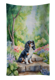 Cavalier Spaniel Spring Path Kitchen Towel (Color: 198453226327)
