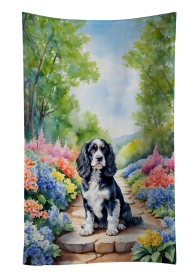Cocker Spaniel Spring Path Kitchen Towel (Color: 198453226426)