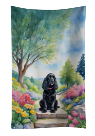 Cocker Spaniel Spring Path Kitchen Towel (Color: 198453226440)