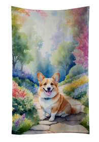 Corgi Spring Path Kitchen Towel (Color: 198453226471)