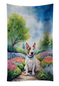 English Bull Terrier Spring Path Kitchen Towel (Color: 198453405371)