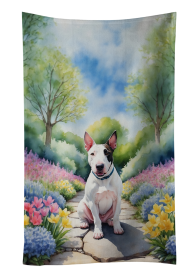 English Bull Terrier Spring Path Kitchen Towel (Color: 198453405388)