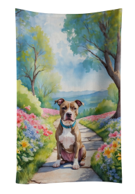Pit Bull Terrier Spring Path Kitchen Towel (Color: 198453406040)