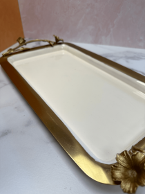 Rectangular Serving Tray (Style: White, Gold and Copper)