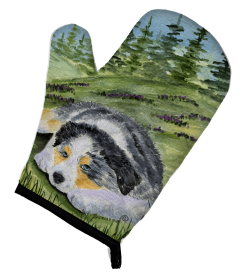Australian Shepherd Oven Mitt (Color: SS8283OVMT, size: 8.5 x 12)
