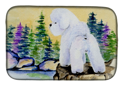 Bichon Frise Dish Drying Mat (size: 14 x 21)