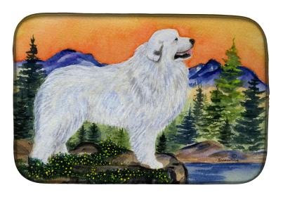 Great Pyrenees Dish Drying Mat (size: 14 x 21)