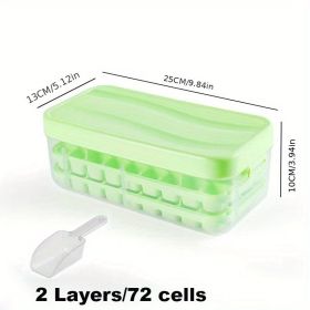 1pc Ice Tray Mold Honeycomb Silicone Ice Tray Hexagonal Ice Tray 37 Honeycomb Ice Trays (Color: Set Green)